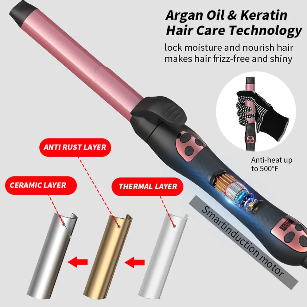 Rizador de pelo eléctrico automático portátil