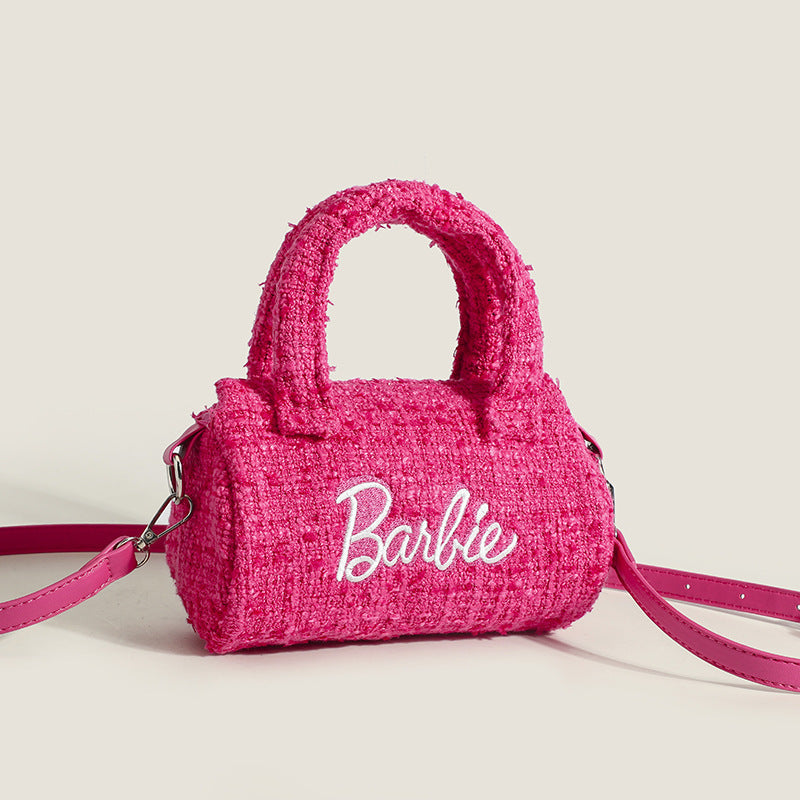 Bolso de hombro rosa